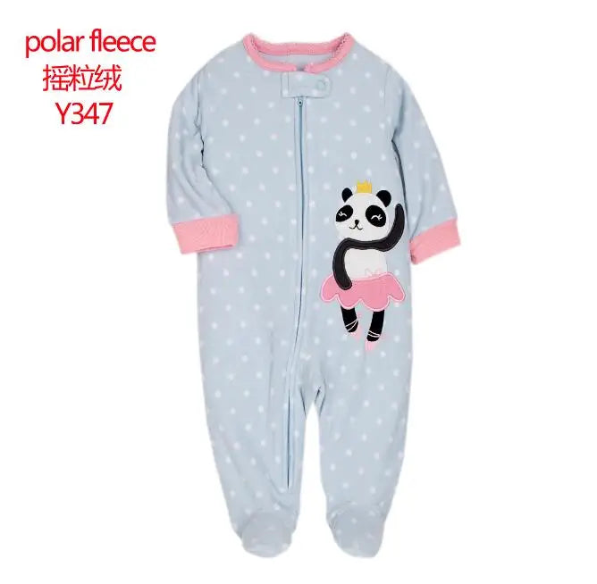 Baby Pajamas Zipper Fleece Newborn Romper Warm