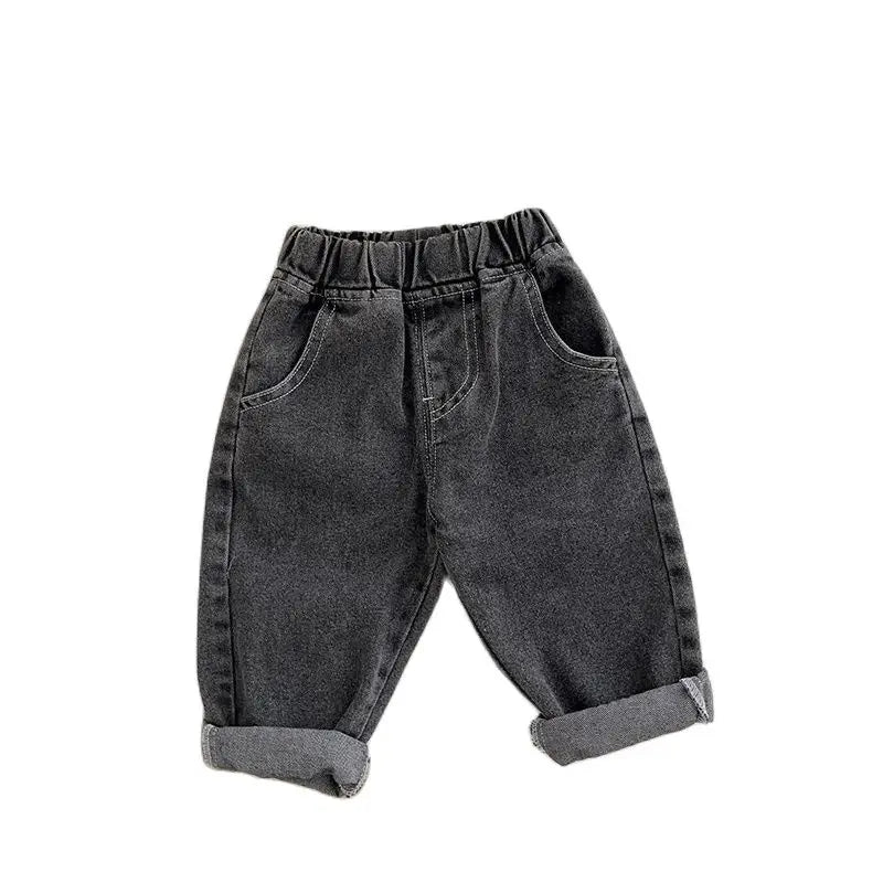 MILANCEL Baby Pants Solid Kids Jeans Casual