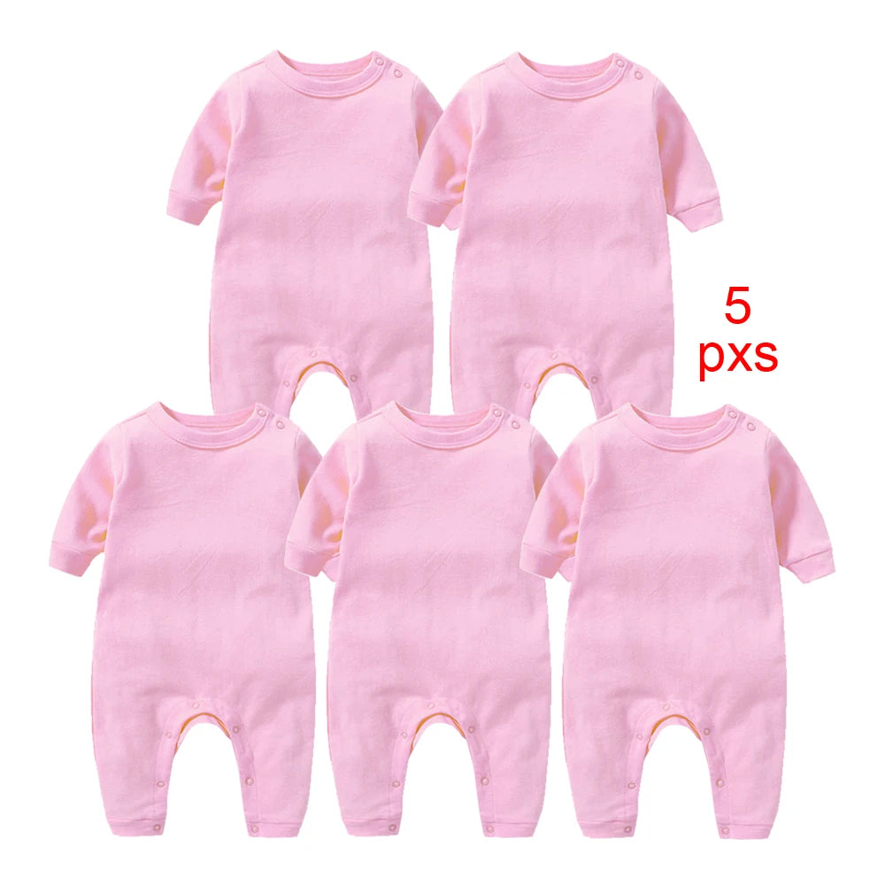 1-5 Pcs Promotion Limited Offer Cotton Newborn Baby Jumpsuits