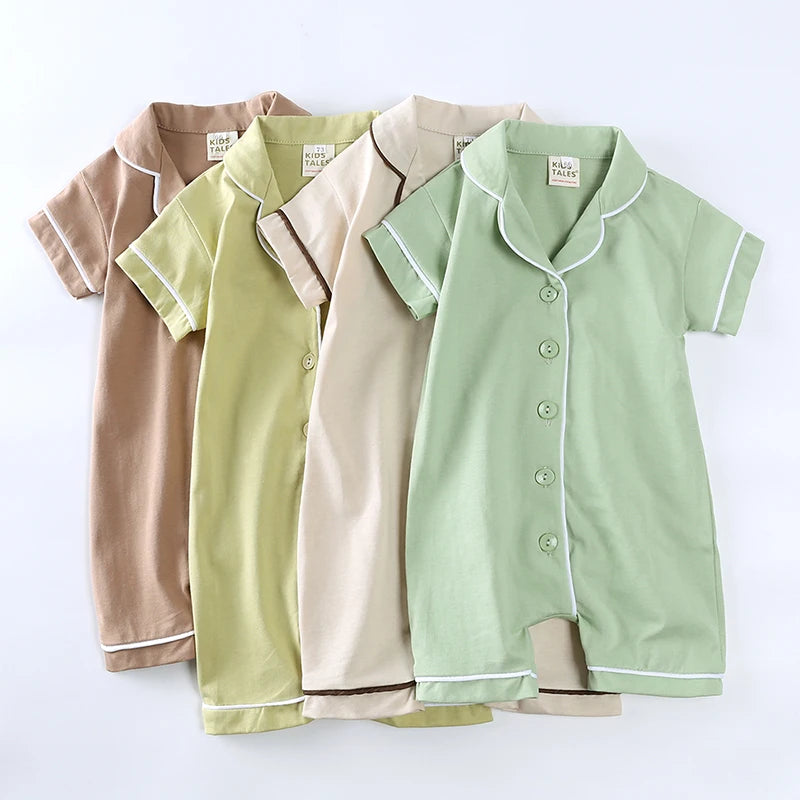 Summer Newborn Baby Romper Pajamas
