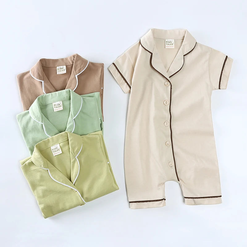Summer Newborn Baby Romper Pajamas