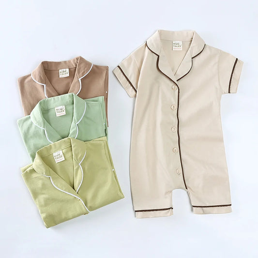 Summer Newborn Baby Romper Pajamas
