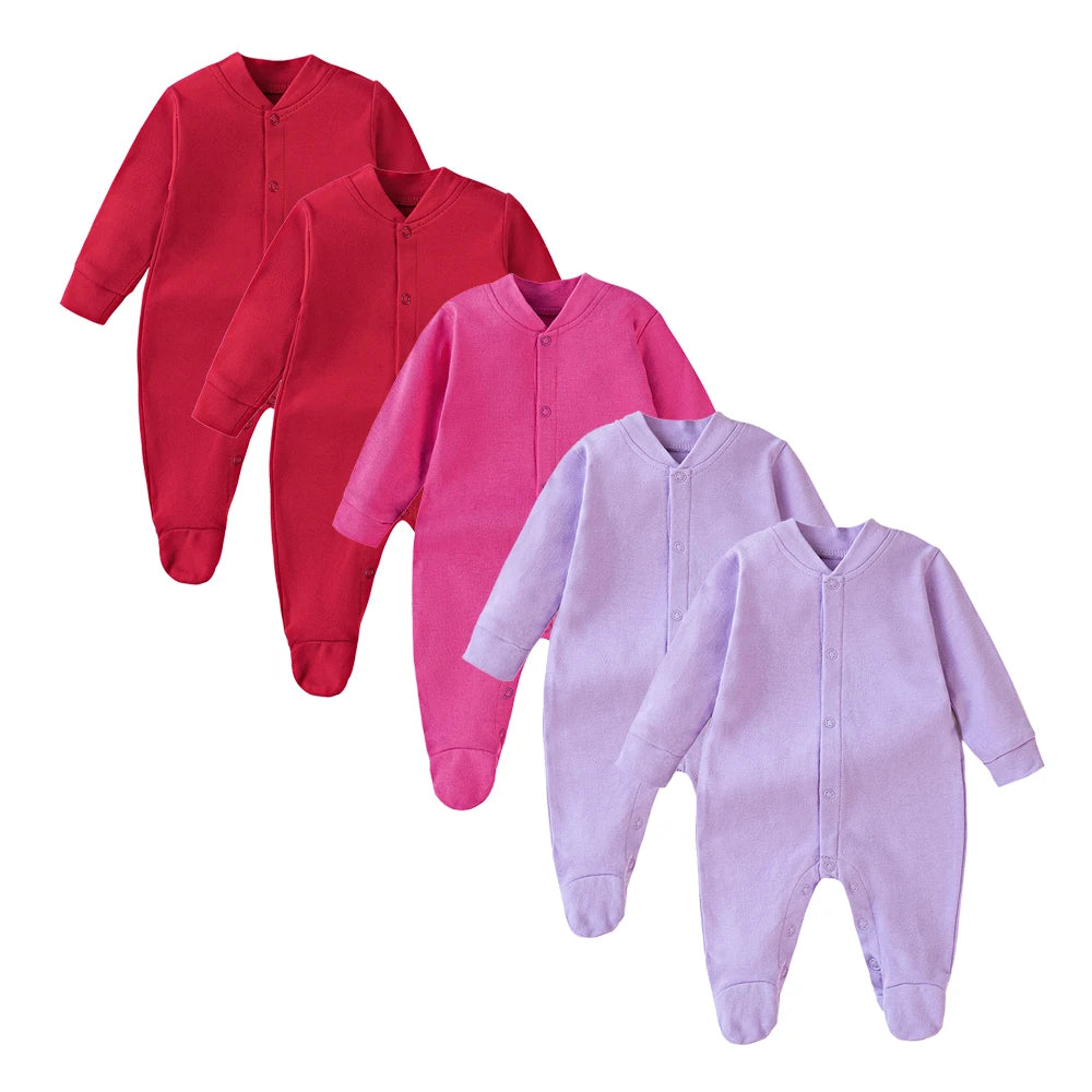 1-5 Pcs Promotion Limited Offer Cotton Newborn Baby Jumpsuits