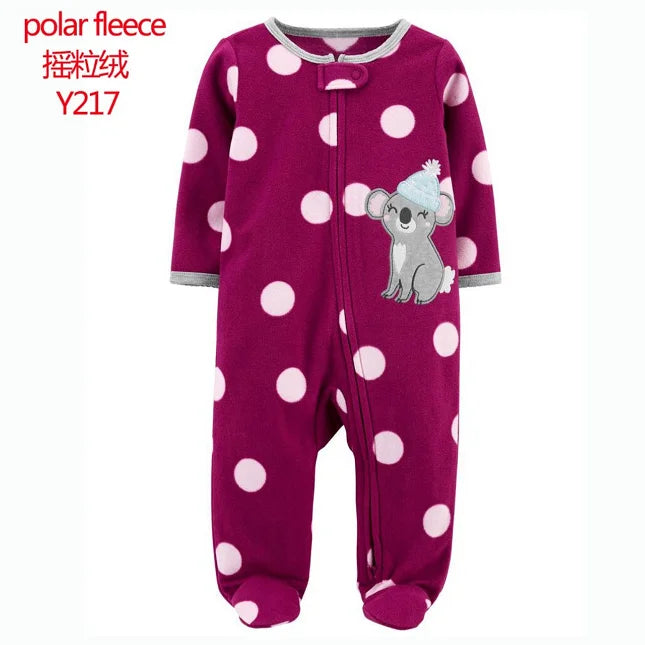 Baby Pajamas Zipper Fleece Newborn Romper Warm