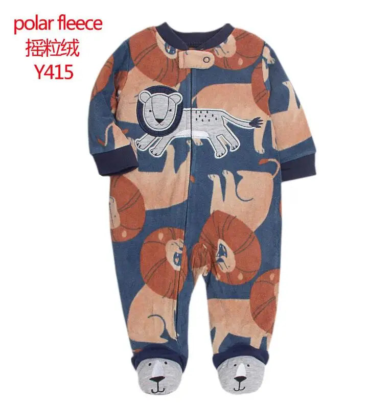 Baby Pajamas Zipper Fleece Newborn Romper Warm