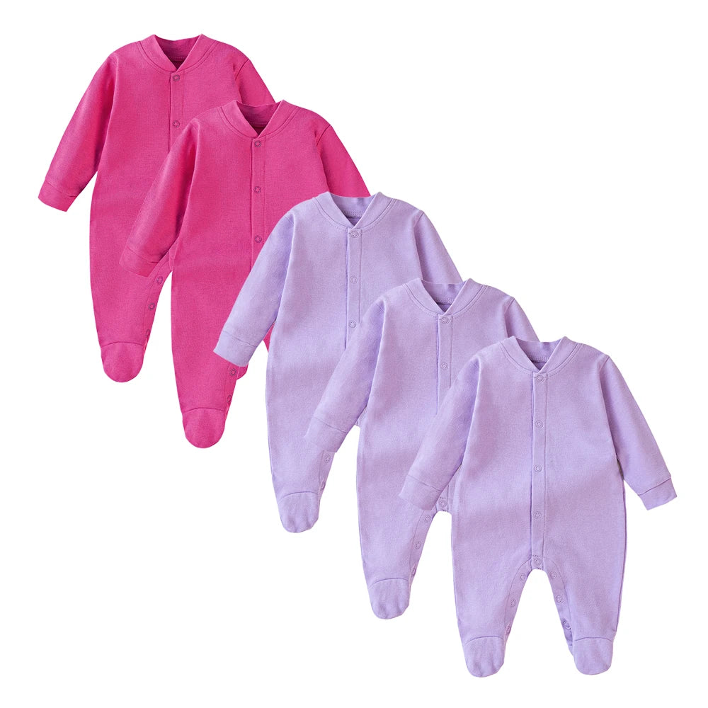 1-5 Pcs Promotion Limited Offer Cotton Newborn Baby Jumpsuits