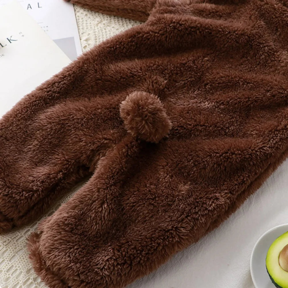 Winter Baby Clothes Cute Cartoon Bear Baby Rompers
