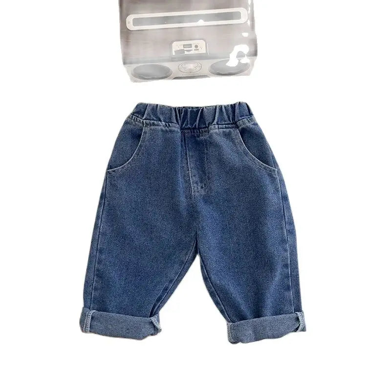 MILANCEL Baby Pants Solid Kids Jeans Casual