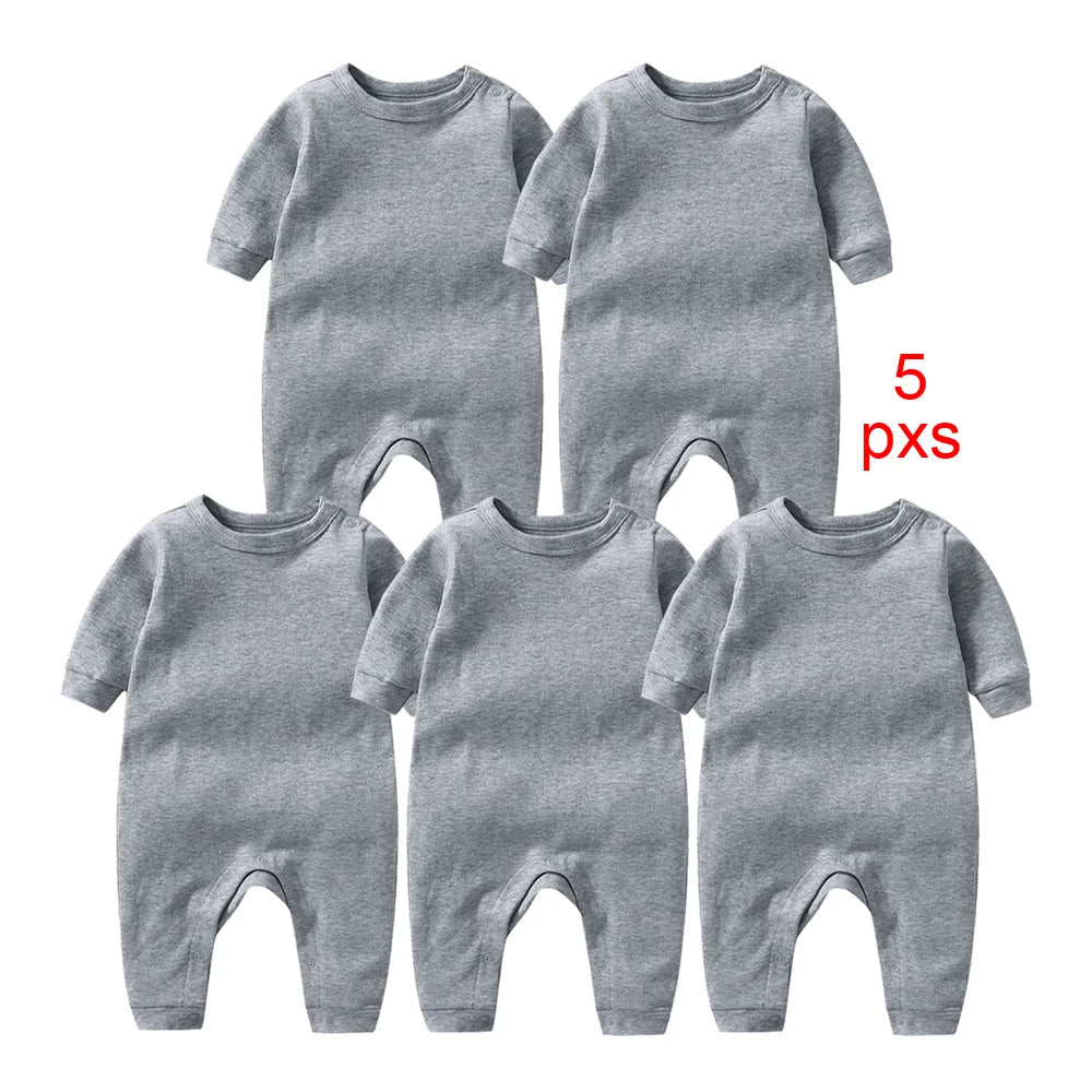 1-5 Pcs Promotion Limited Offer Cotton Newborn Baby Jumpsuits