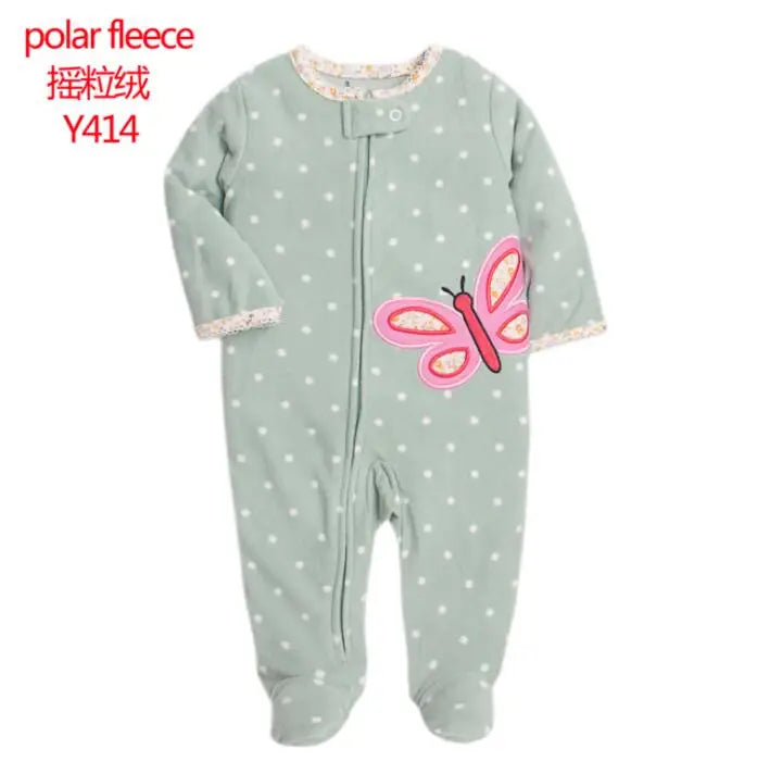 Baby Pajamas Zipper Fleece Newborn Romper Warm