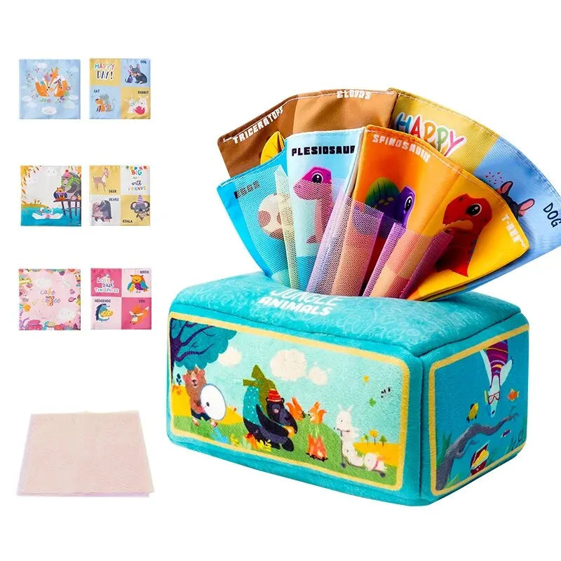 Baby Draw Paper Towel Tearing Tissue Box