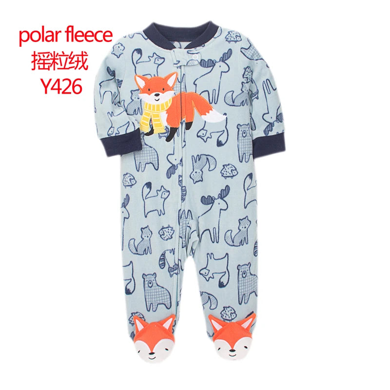Baby Pajamas Zipper Fleece Newborn Romper Warm