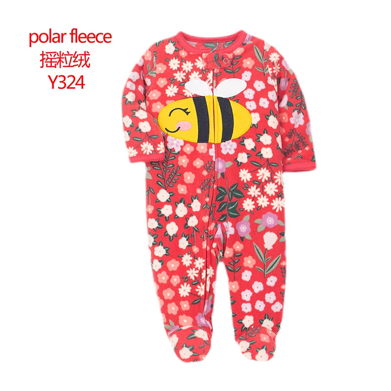 Baby Pajamas Zipper Fleece Newborn Romper Warm