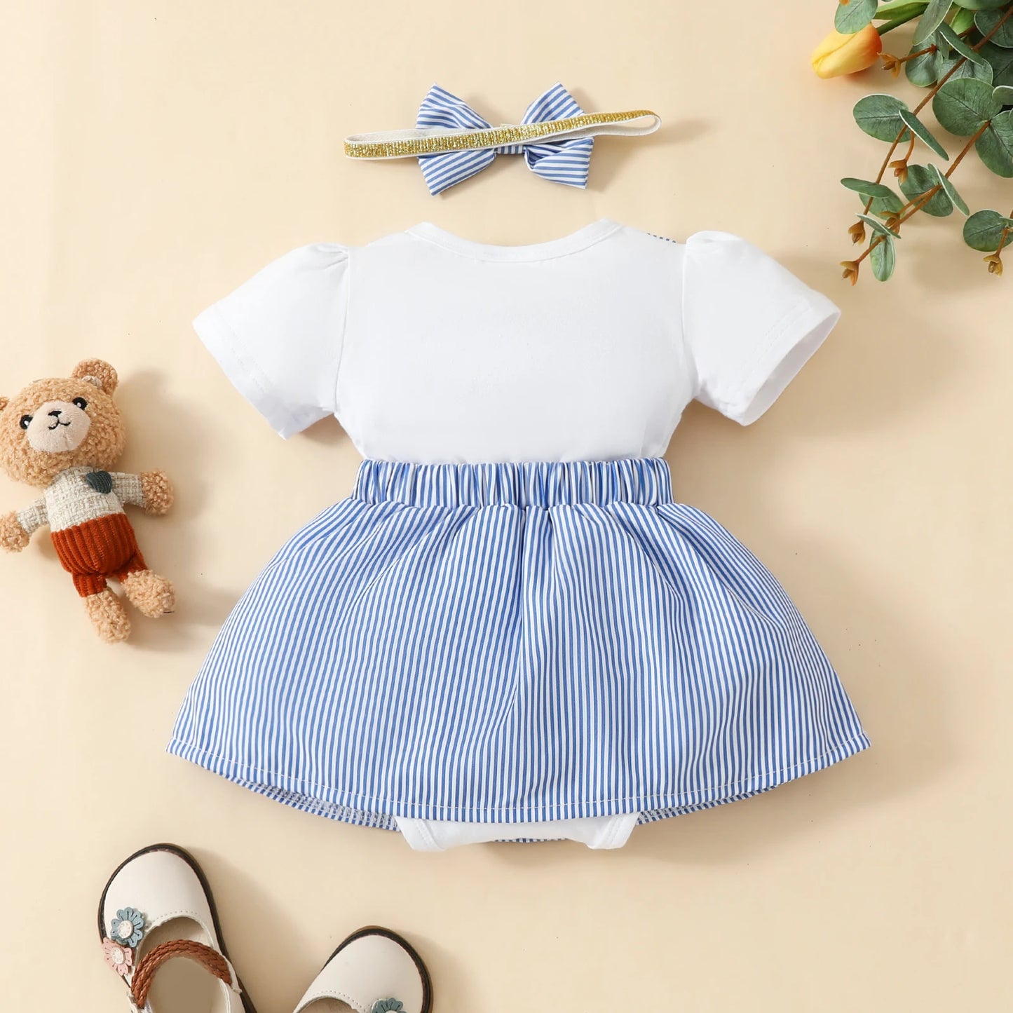 2 Pcs Baby Sweet Cute Cartoon Bear Short