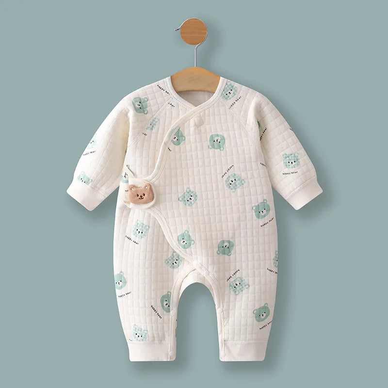 Spring and Autumn 0-6Months Baby Rompers Winter Newborn Girls Boys 100%Cotton Clothes of Long Seeve Infant Clothing Pajamas