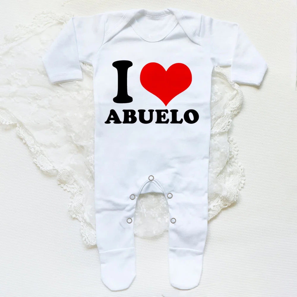 I Love Papa Mama Baby Babygrow Sleepsuit Baby