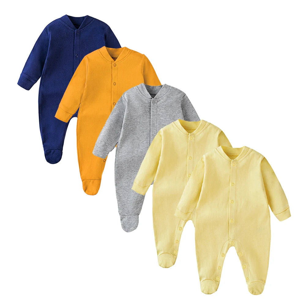 1-5 Pcs Promotion Limited Offer Cotton Newborn Baby Jumpsuits