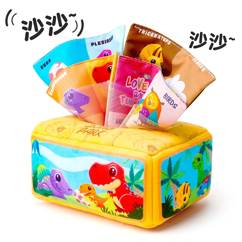 Baby Draw Paper Towel Tearing Tissue Box