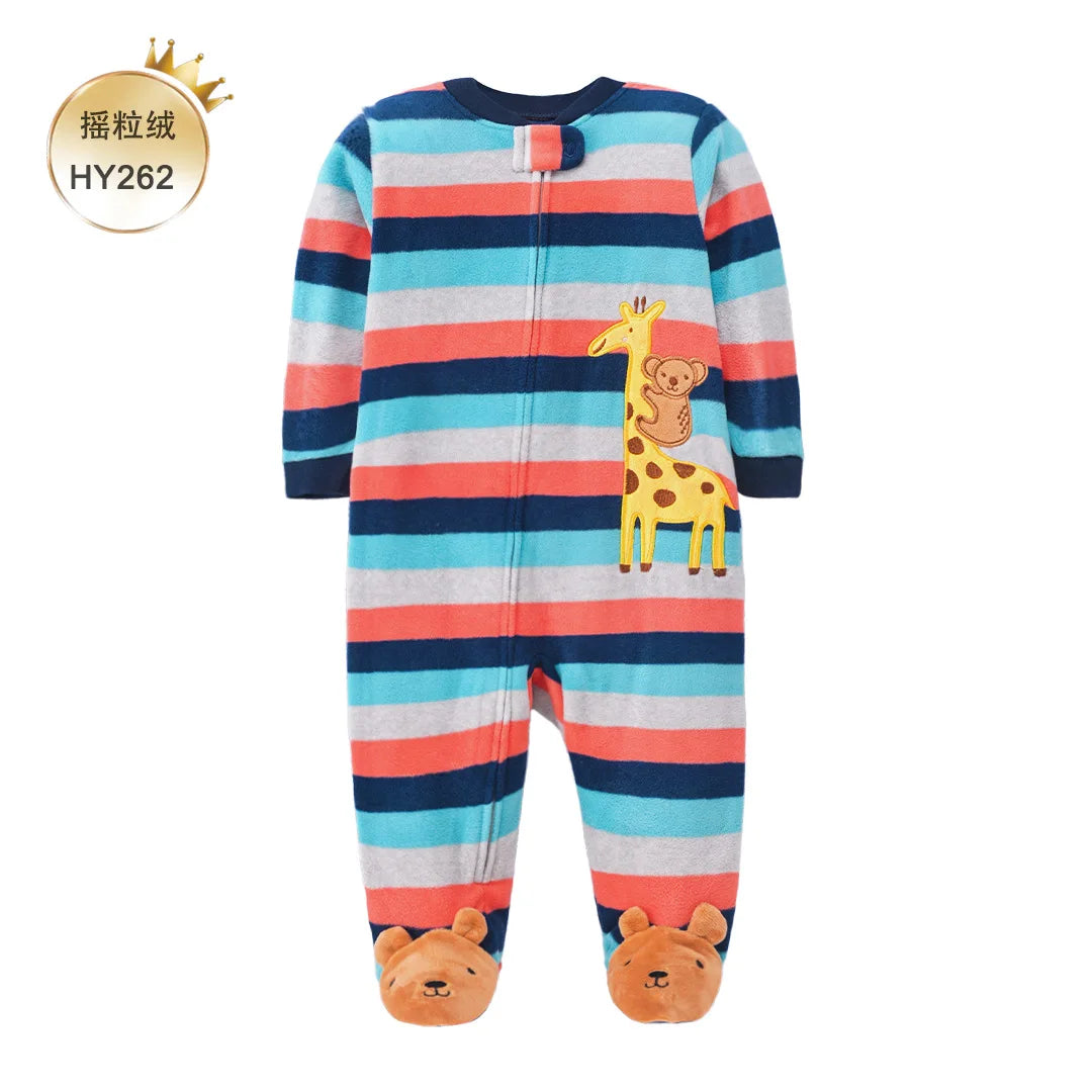 Baby Pajamas Zipper Fleece Newborn Romper Warm