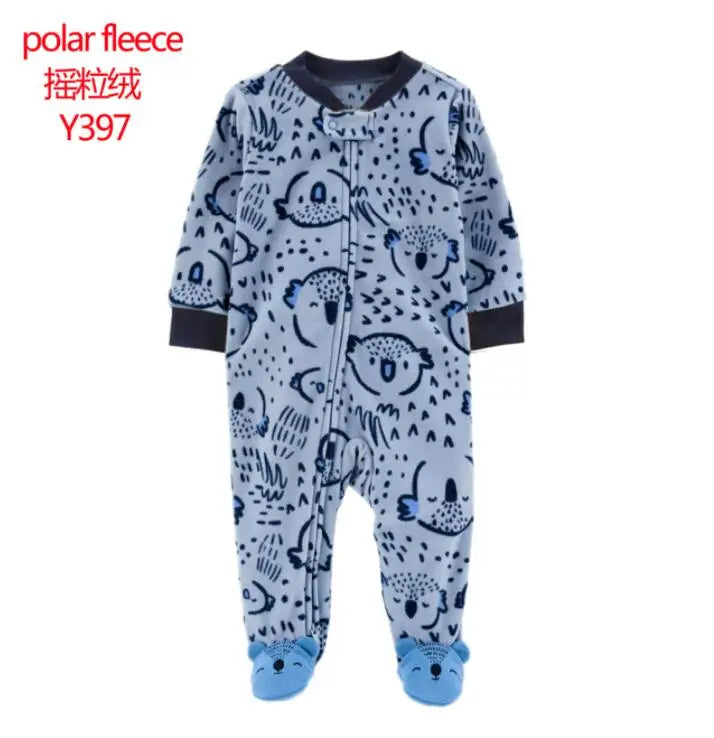 Baby Pajamas Zipper Fleece Newborn Romper Warm