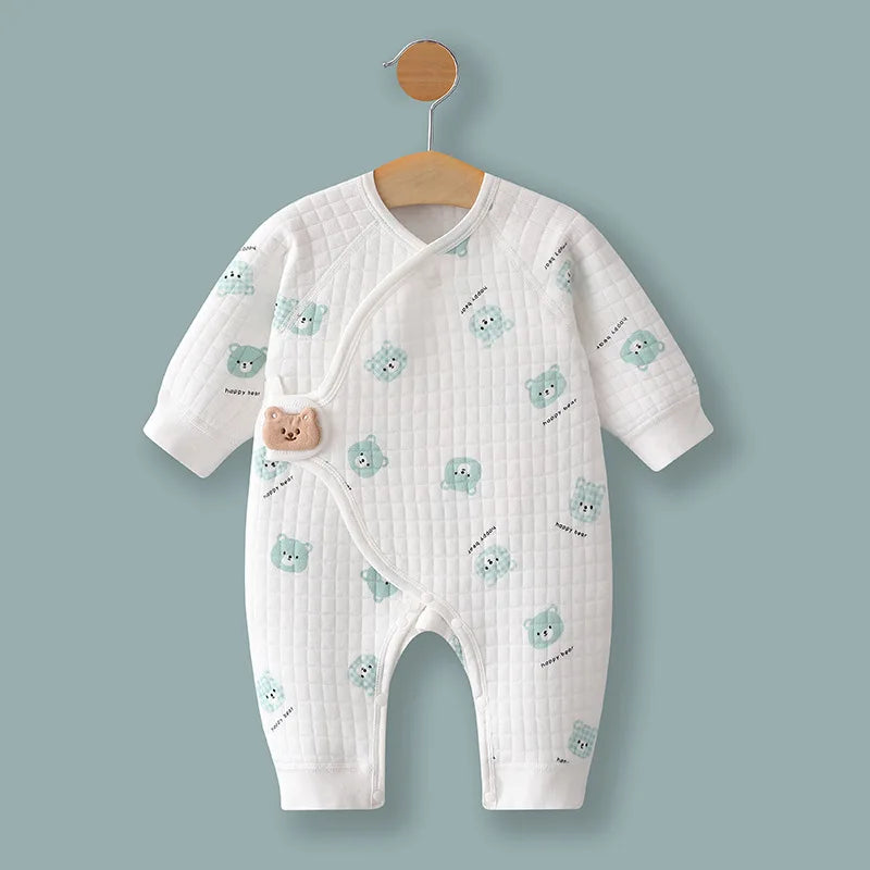 Spring and Autumn 0-6Months Baby Rompers Winter Newborn Girls Boys 100%Cotton Clothes of Long Seeve Infant Clothing Pajamas