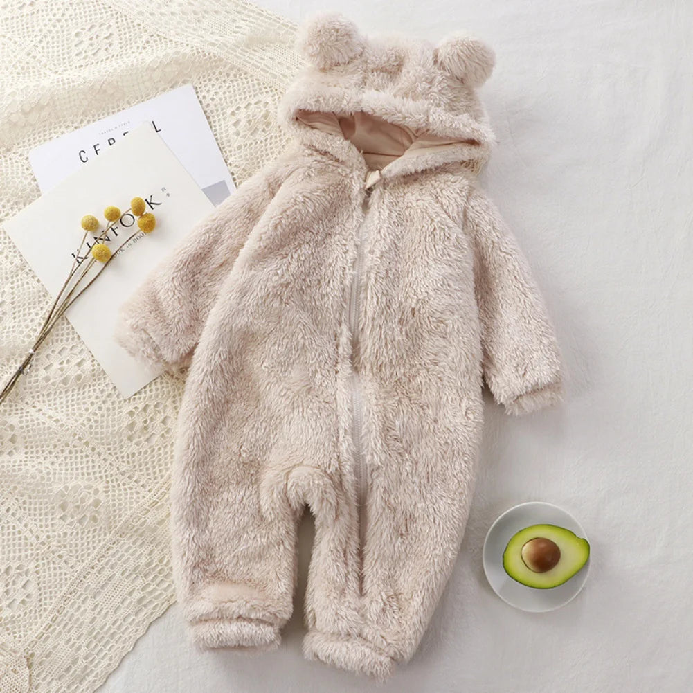 Winter Baby Clothes Cute Cartoon Bear Baby Rompers
