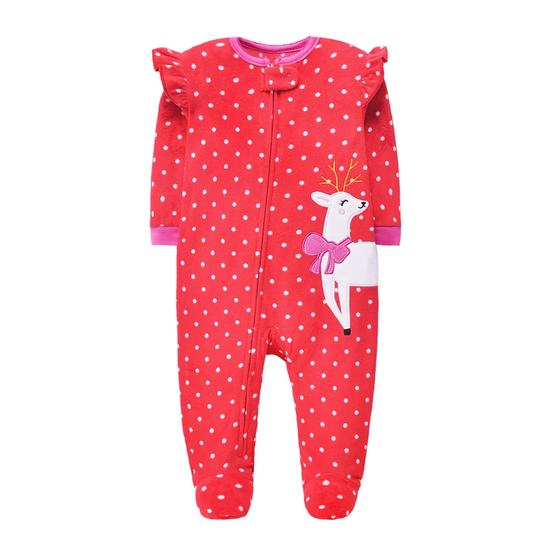 Baby Pajamas Zipper Fleece Newborn Romper Warm
