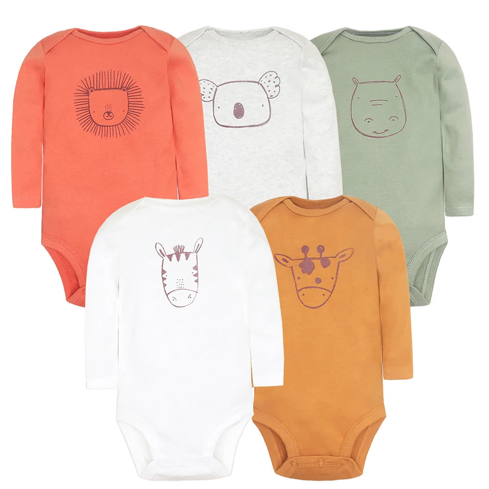 Newborn Baby Bodysuits 
5pcs