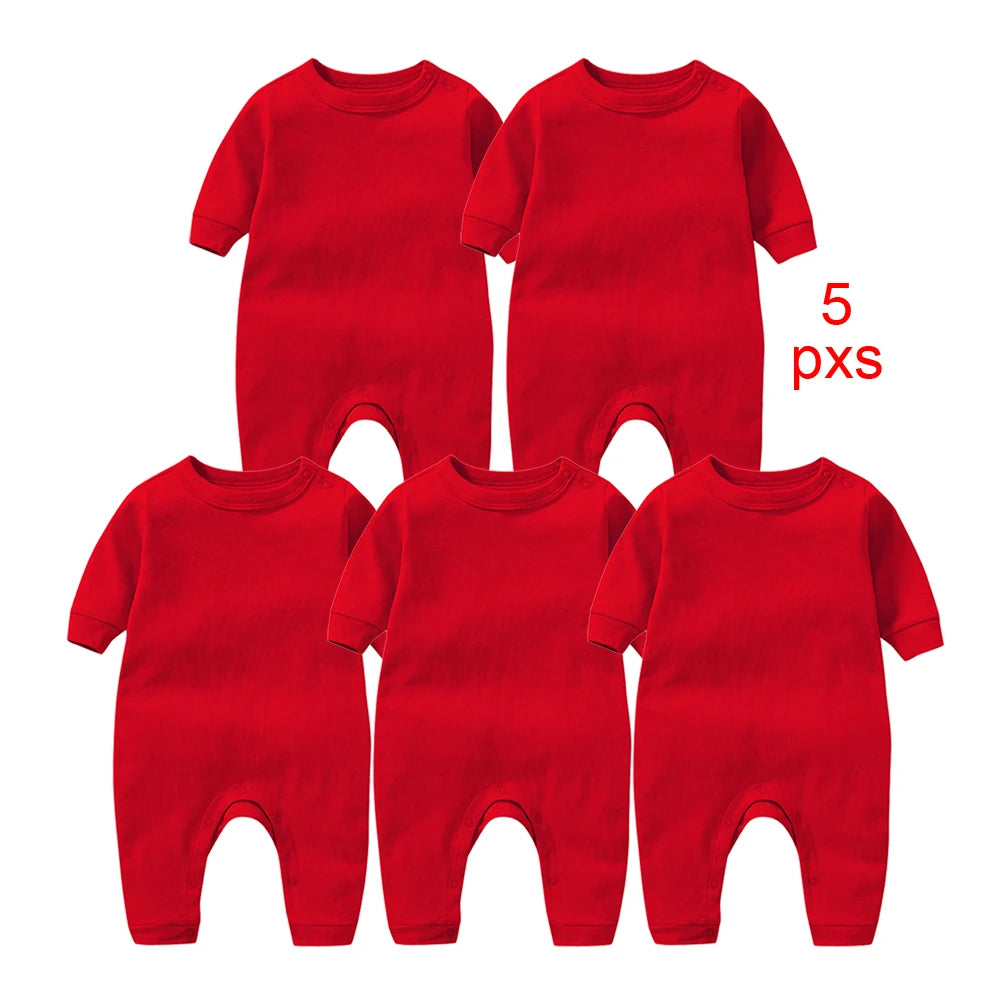 1-5 Pcs Promotion Limited Offer Cotton Newborn Baby Jumpsuits