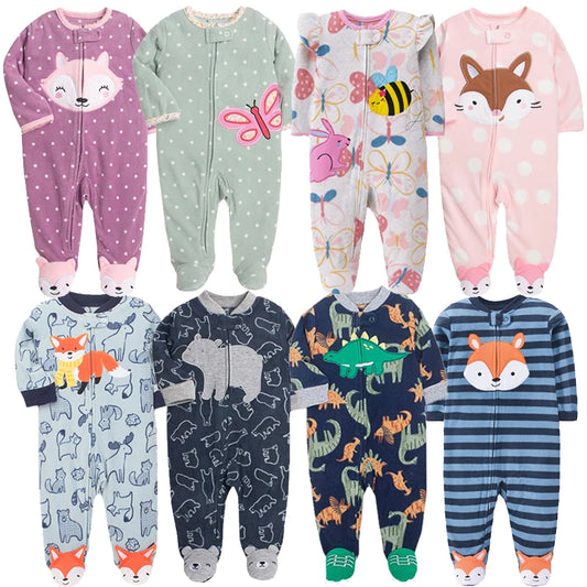 Baby Pajamas Zipper Fleece Newborn Romper Warm