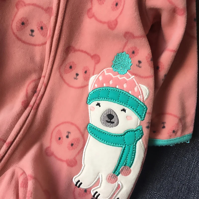 Baby Pajamas Zipper Fleece Newborn Romper Warm