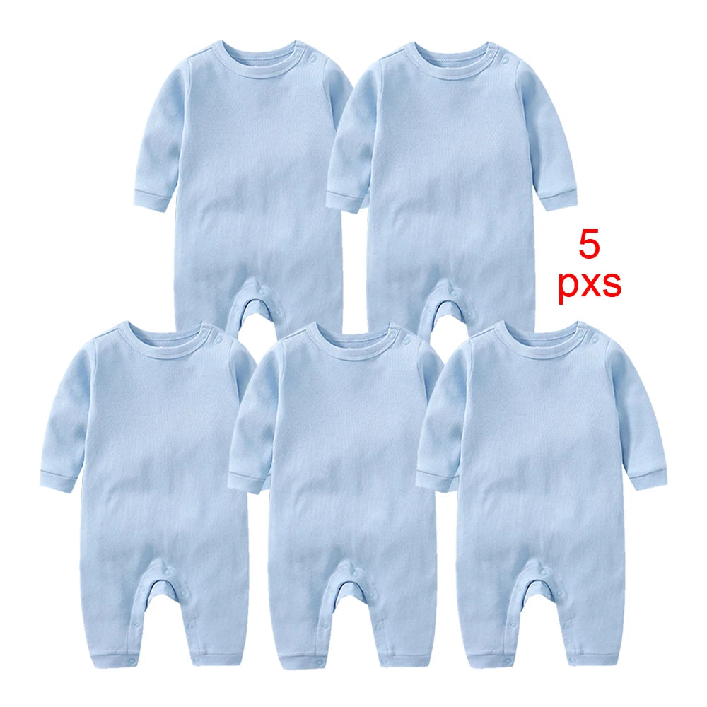 1-5 Pcs Promotion Limited Offer Cotton Newborn Baby Jumpsuits