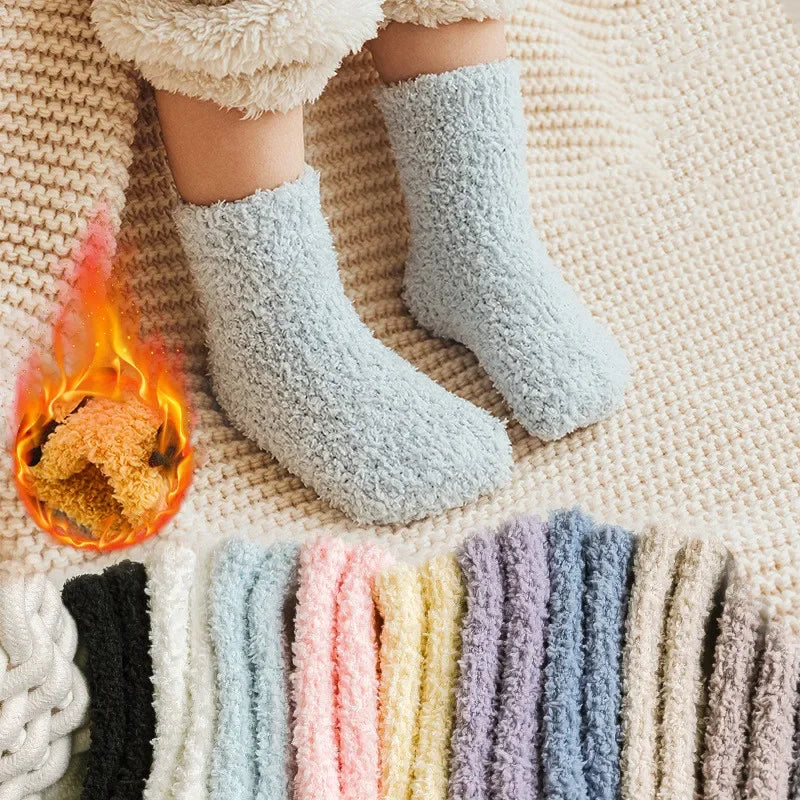 Winter Thick Newborn Socks Coral Fleece Warm