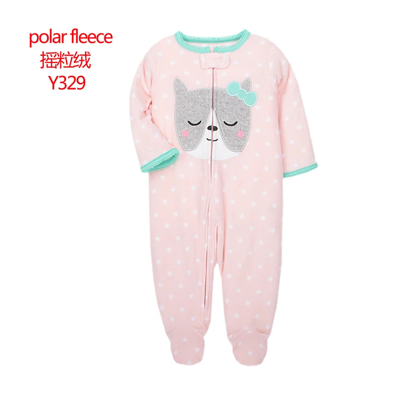Baby Pajamas Zipper Fleece Newborn Romper Warm