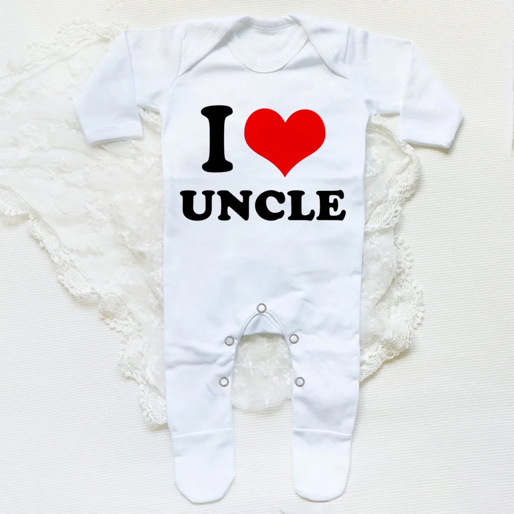 I Love Papa Mama Baby Babygrow Sleepsuit Baby