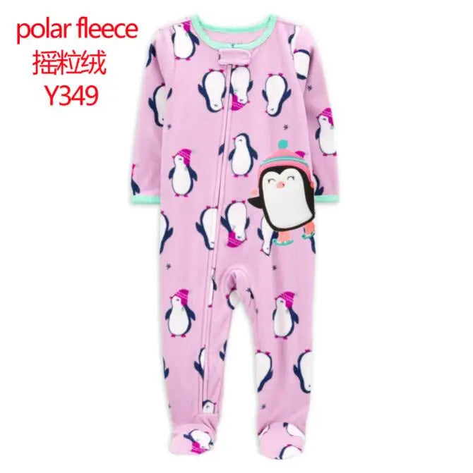 Baby Pajamas Zipper Fleece Newborn Romper Warm