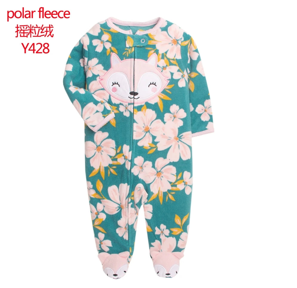 Baby Pajamas Zipper Fleece Newborn Romper Warm
