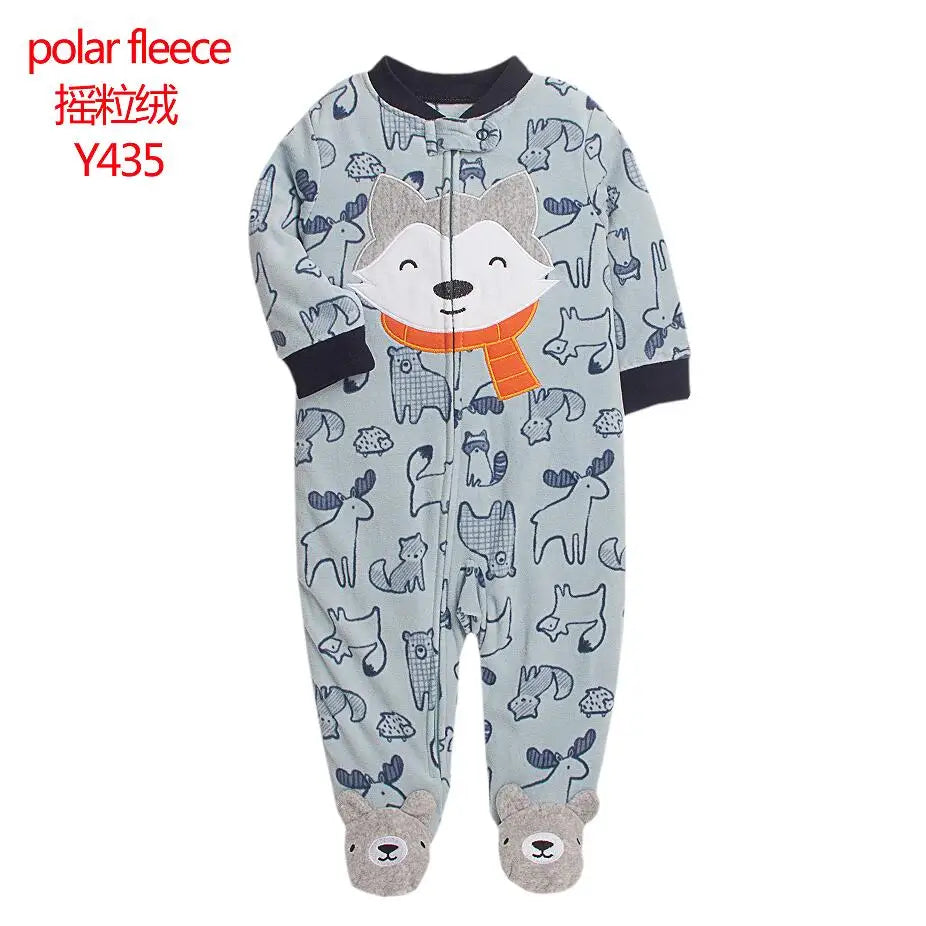 Baby Pajamas Zipper Fleece Newborn Romper Warm